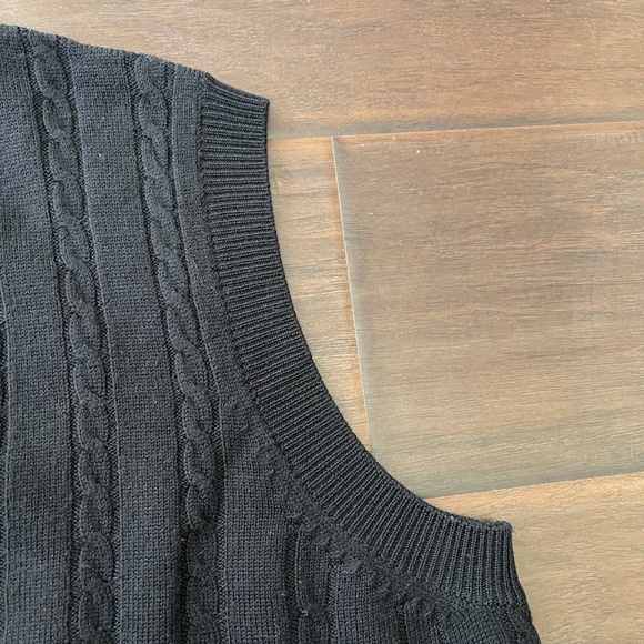 Jacob Miller Men's Black 100% Xtrafine Merino Wool Button Sweater Vest Sz Medium - Picture 7 of 10